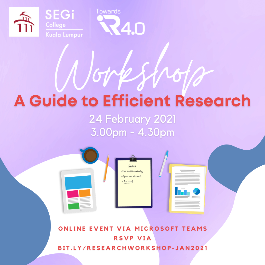 Poster for Workshop: A Guide to Efficient Research