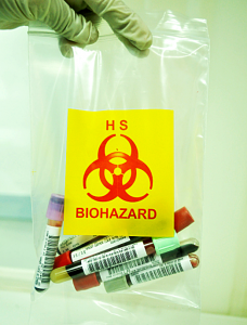 Pens in Biohazard Plastic